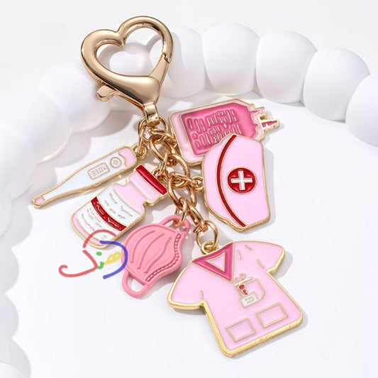 Pink Medical Keychain