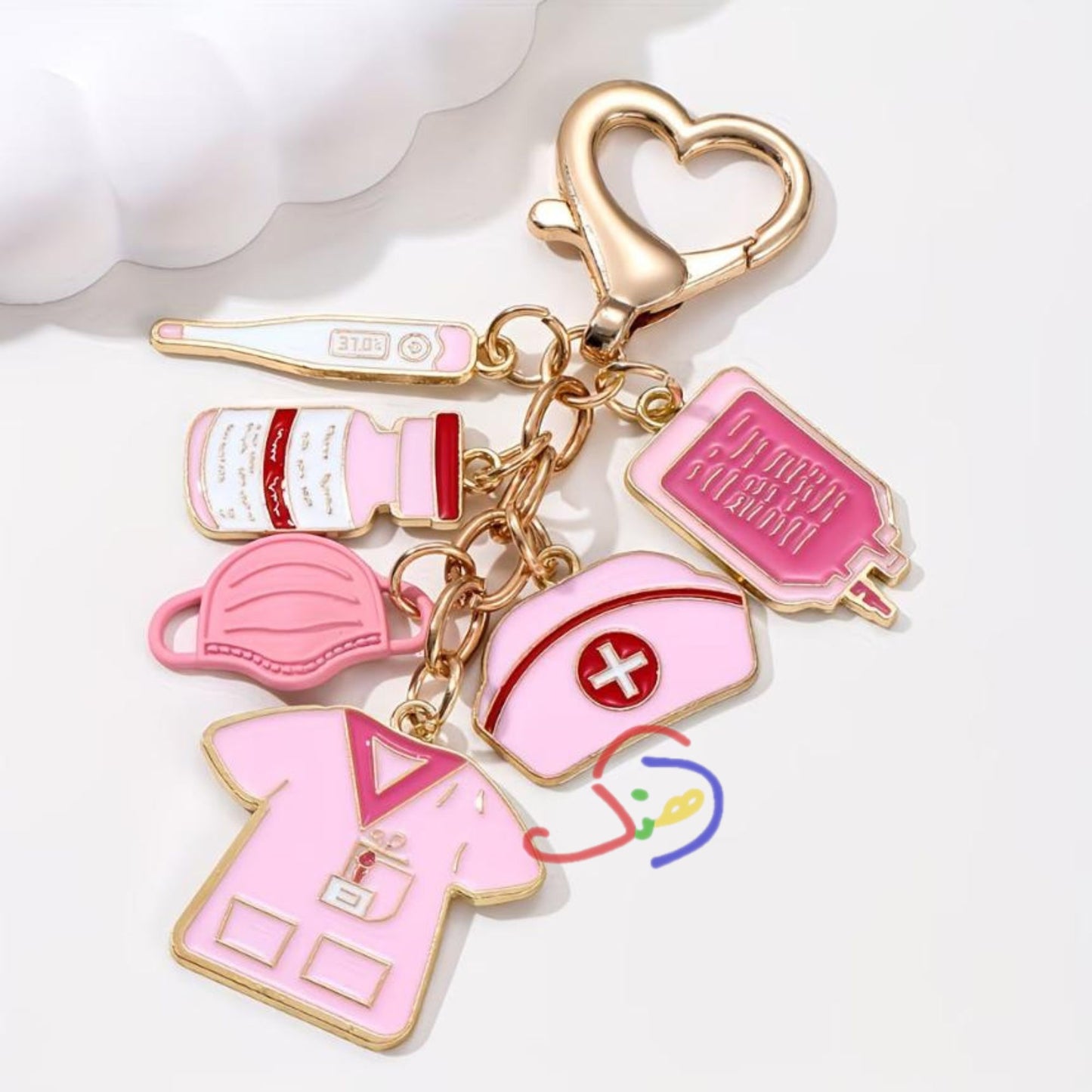Pink Medical Keychain
