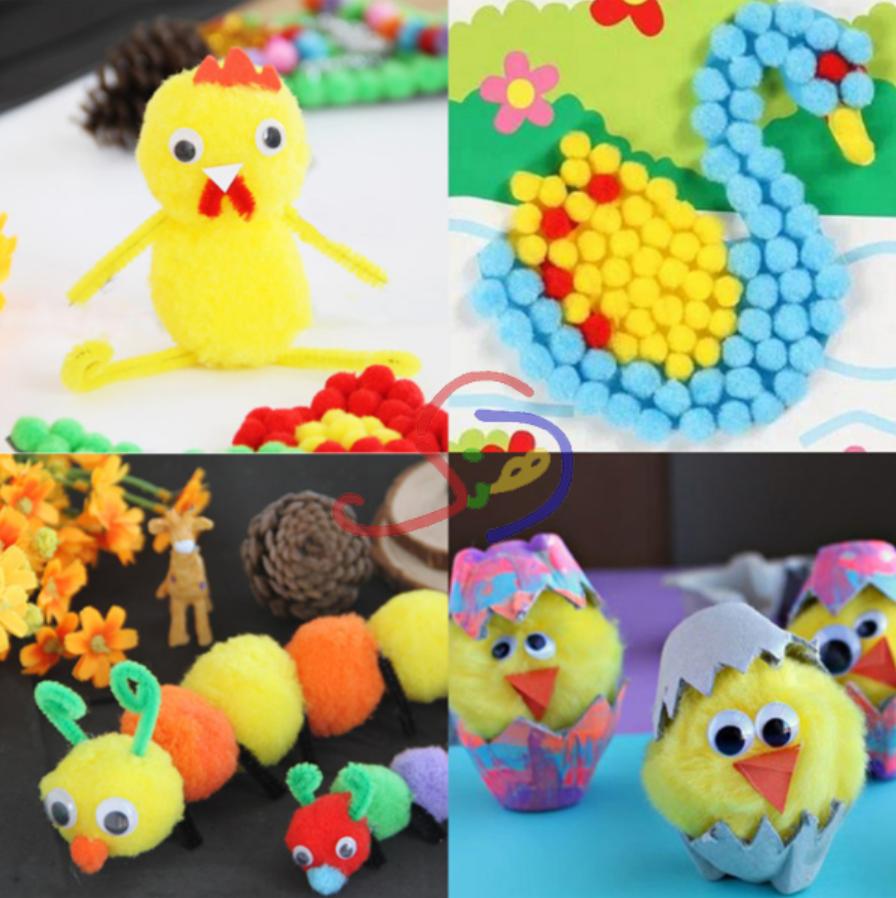 Fluffy Plush Pompoms
