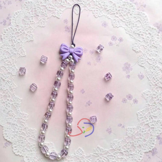 Pearly Bow Phone Charm