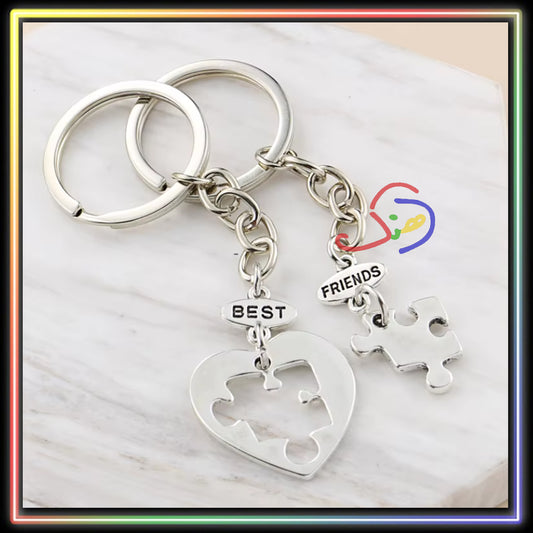 Best Friend Puzzle Keychain