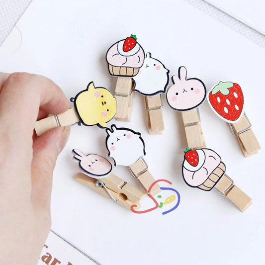 Cute Bunny Wooden Pegs