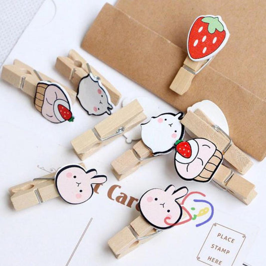 Cute Bunny Wooden Pegs