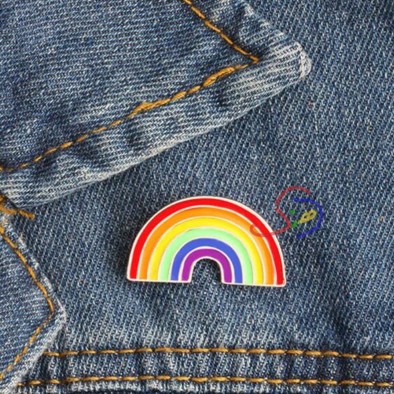 Rainbow Brooch Pin