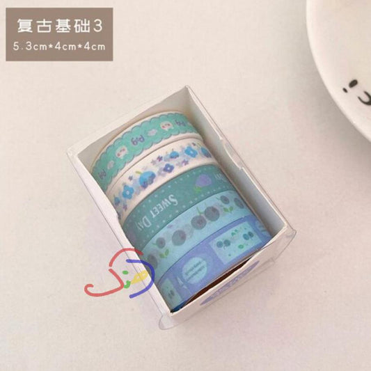 Retro Washi Tapes (Blues)