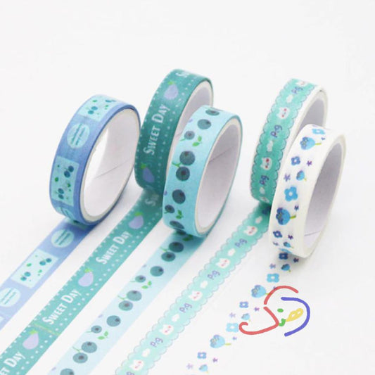 Retro Washi Tapes (Blues)
