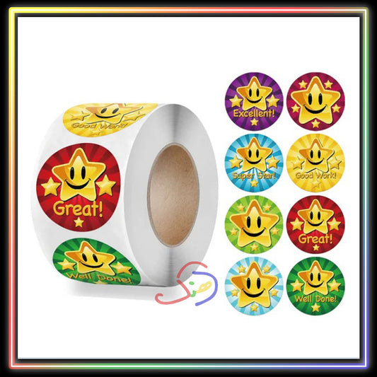 Happy Stars Reward Stickers