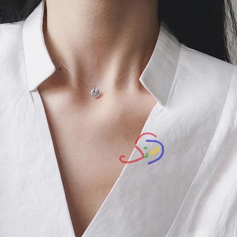 Rhinestone Necklace (Transparent)