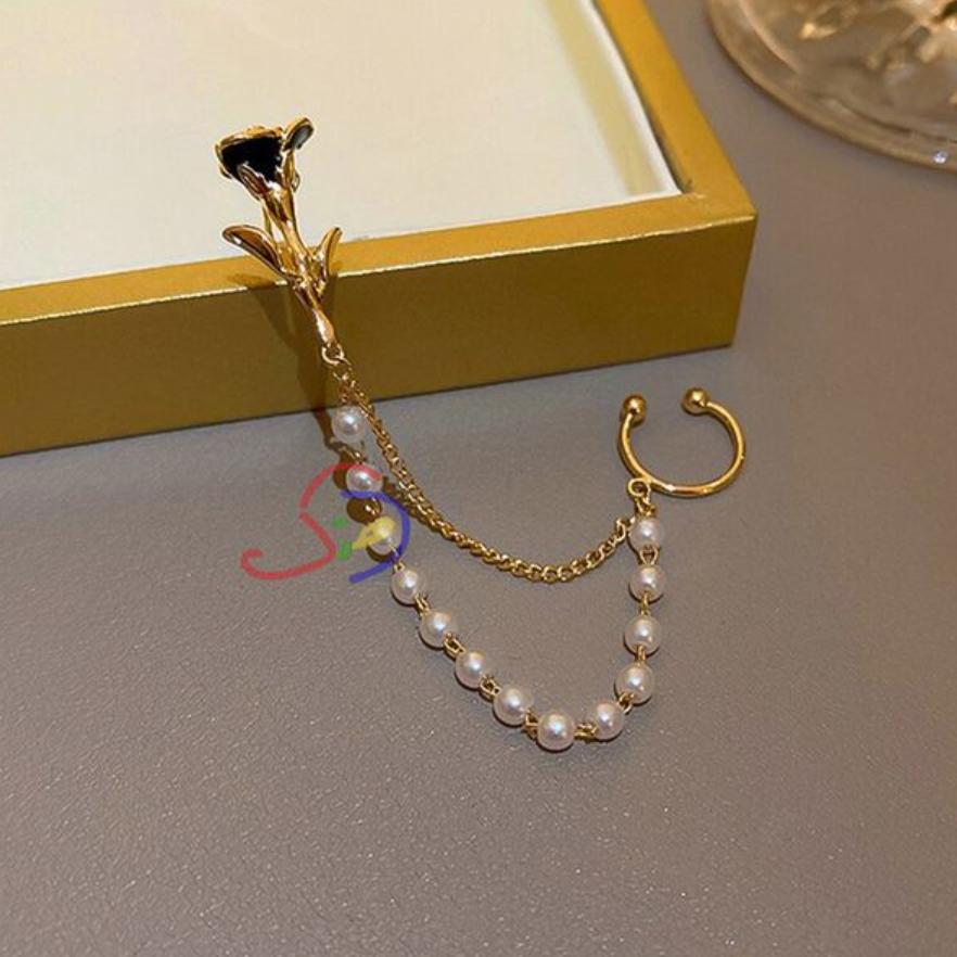 Rose Chain Earcuff Earrings
