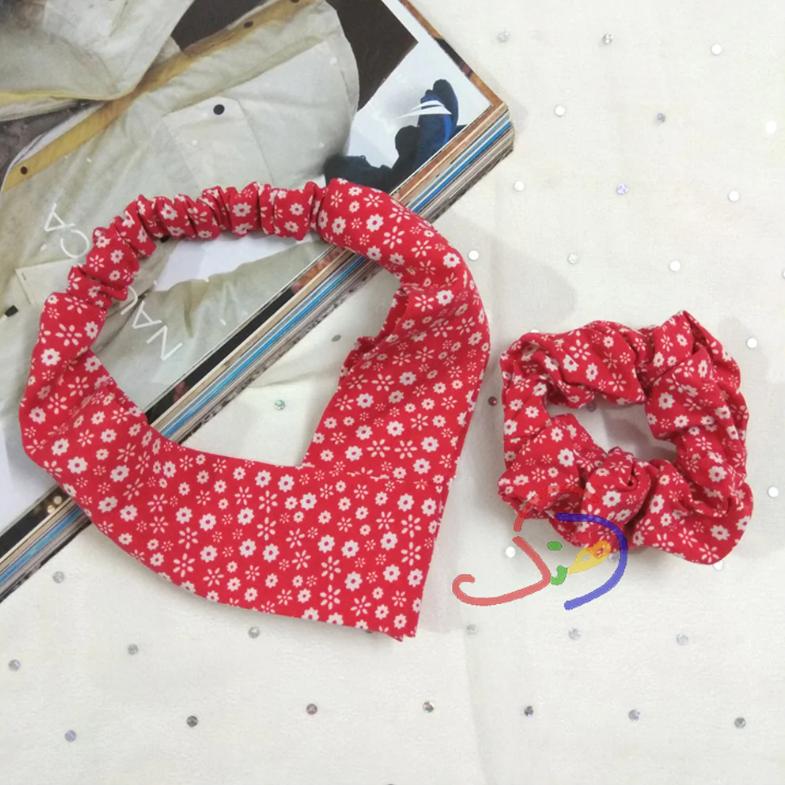 Tiny Floral Headband & Scrunchie