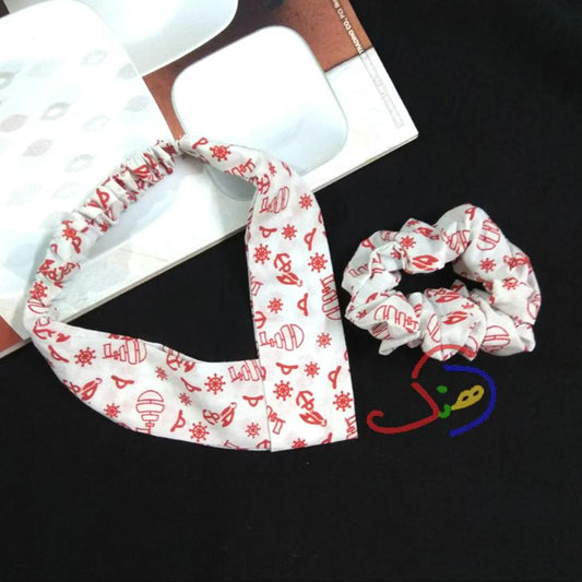 Red Love Headband & Scrunchie