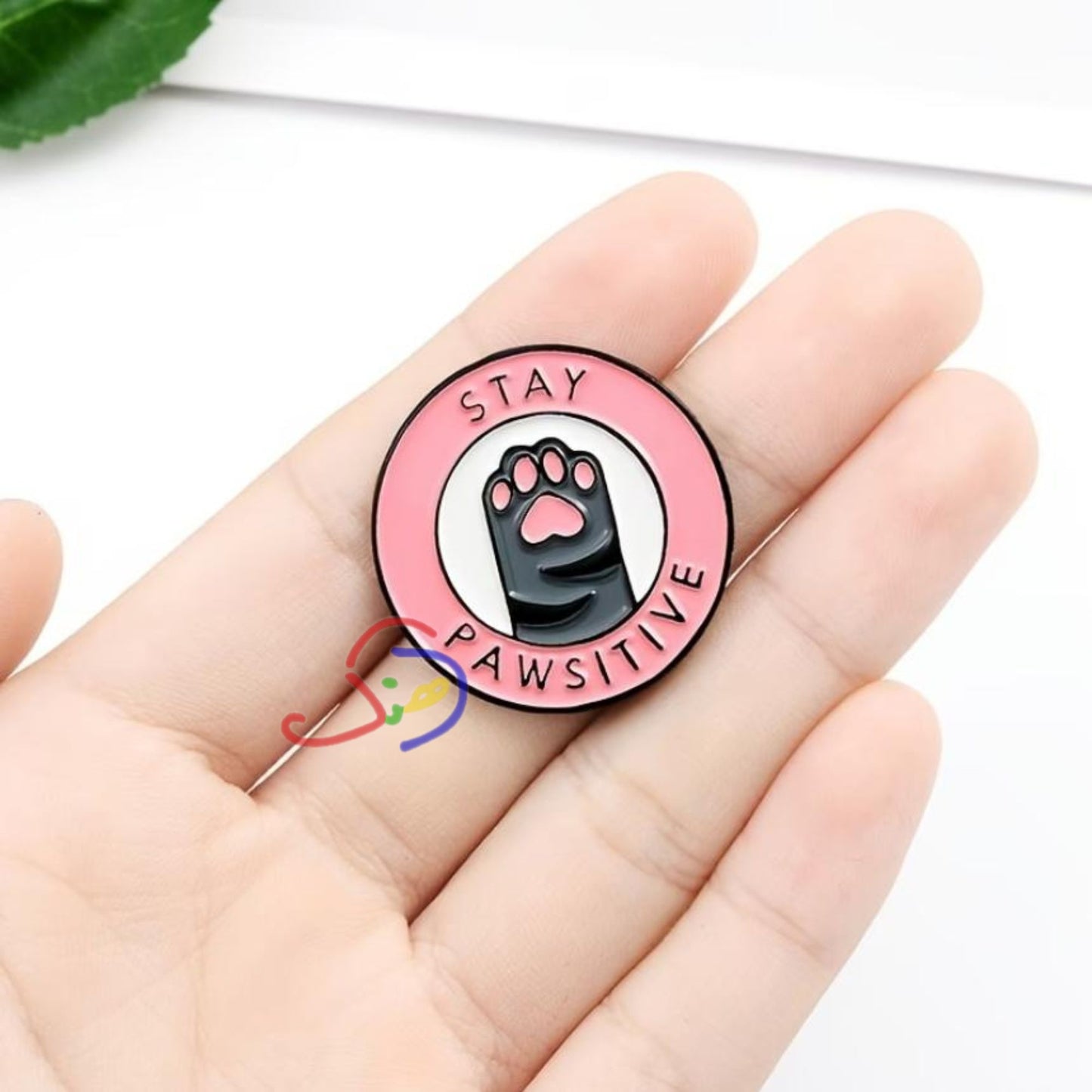 Stay Pawsitive Brooch