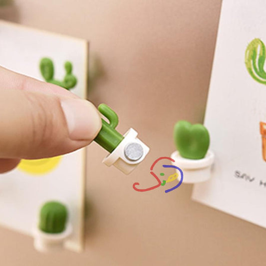 Cactus Fridge Magnets (White)