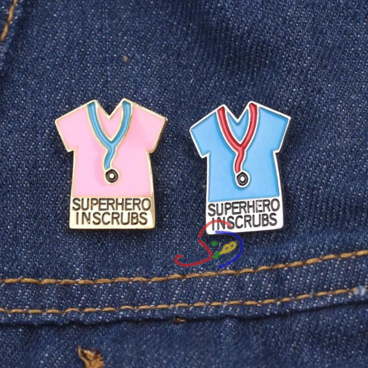 Superhero in Scrubs Brooch
