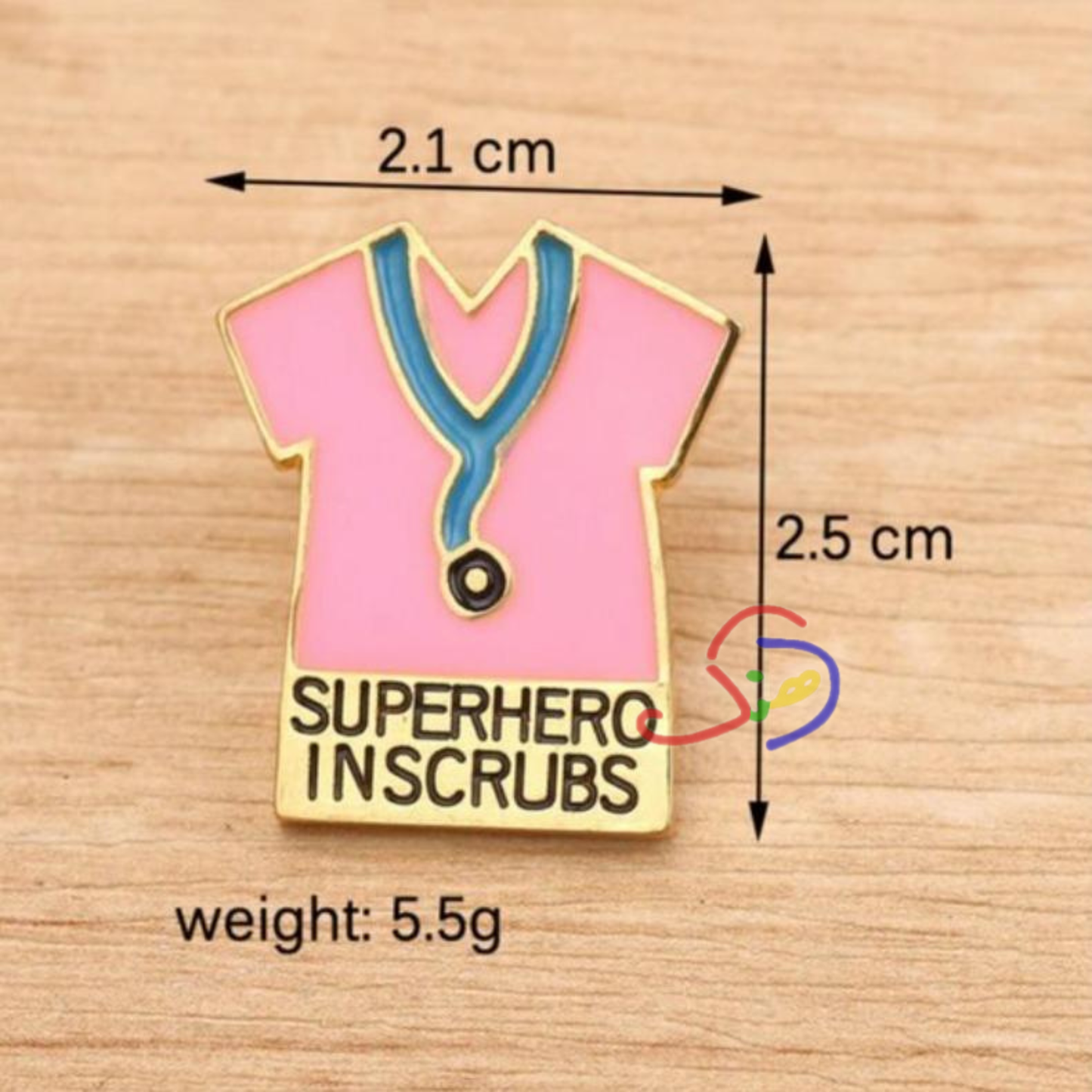 Superhero in Scrubs Brooch