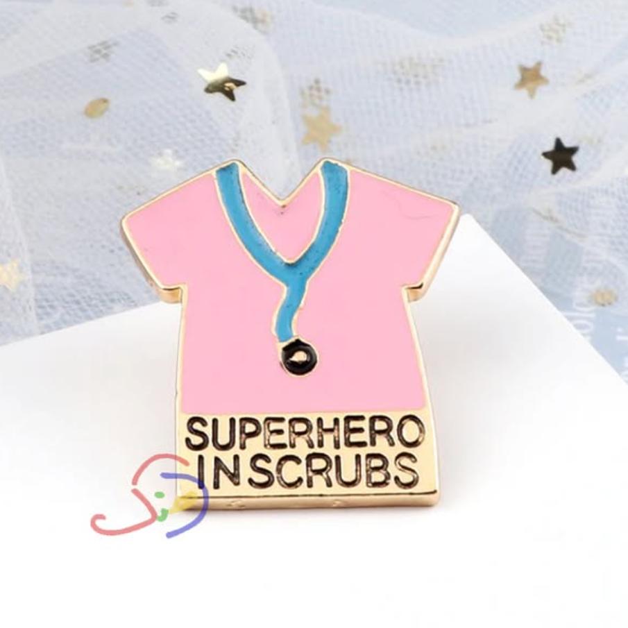 Superhero in Scrubs Brooch