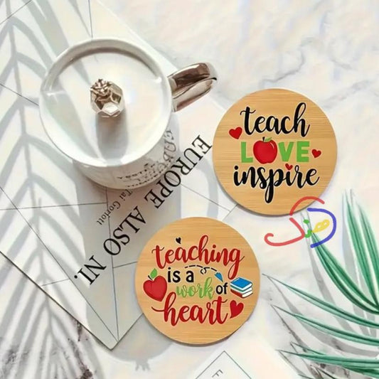 Wooden Coaster - Teacher