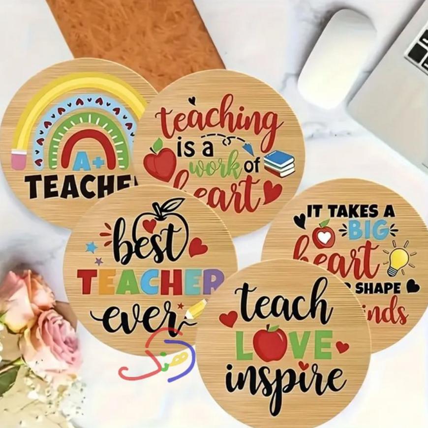 Wooden Coaster - Teacher