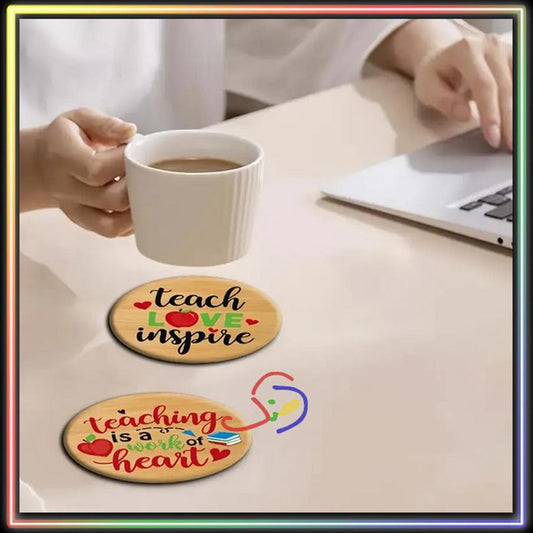 Wooden Coaster - Teacher