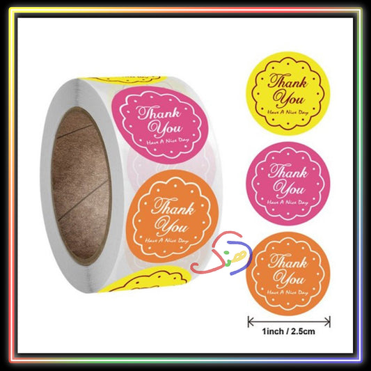 Bright Thank You Stickers