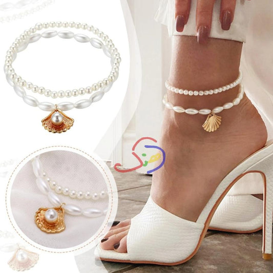 Twin Pearly Anklet