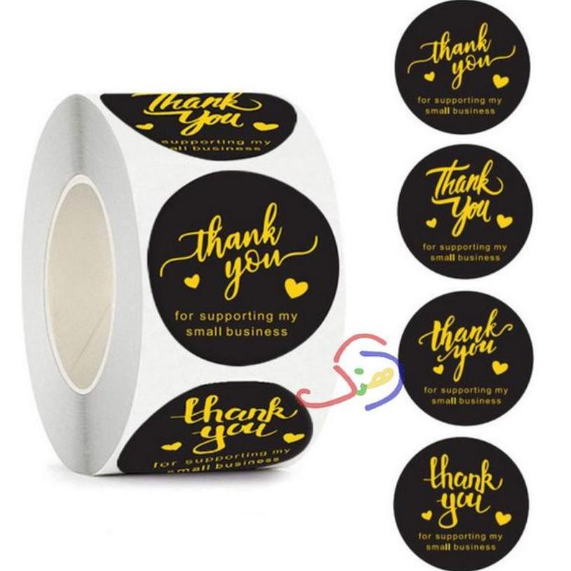 Calligraphic Thank You Stickers