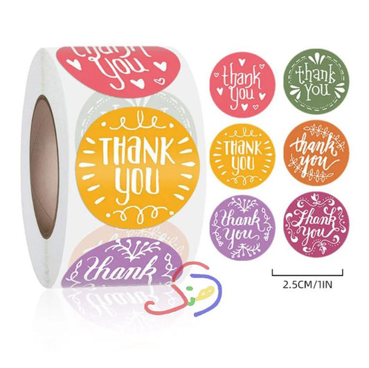 Funky Thank You Stickers