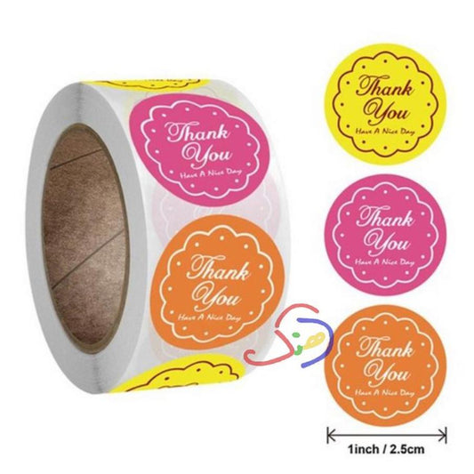 Bright Thank You Stickers
