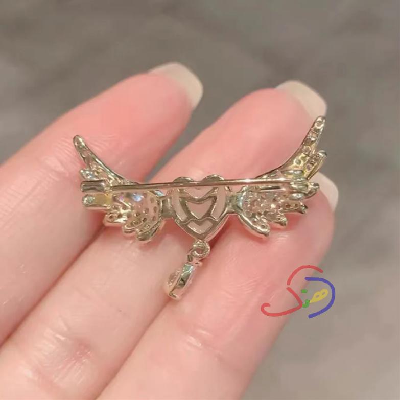 Winged Heart Brooch