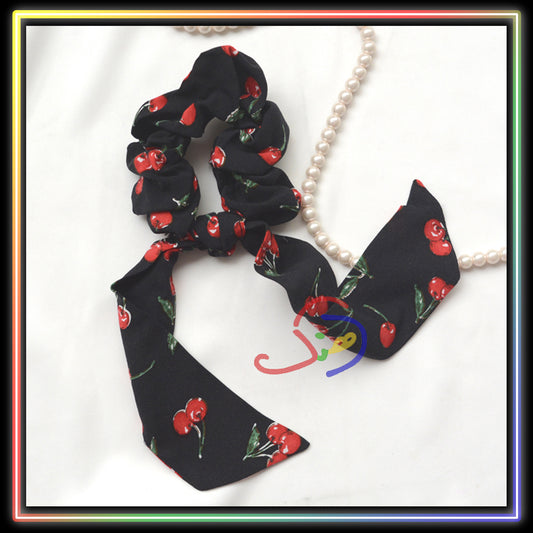 Bow Scrunchie (Cherries)