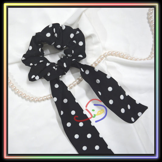 Bow Scrunchie (Polka Dots)