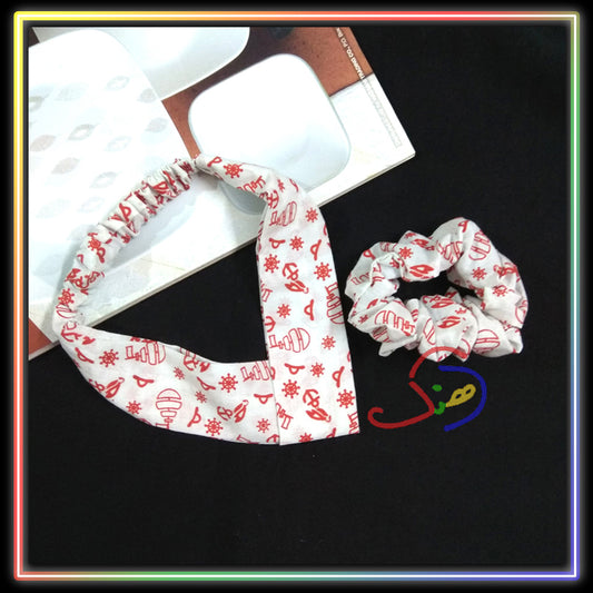 Red Love Headband & Scrunchie