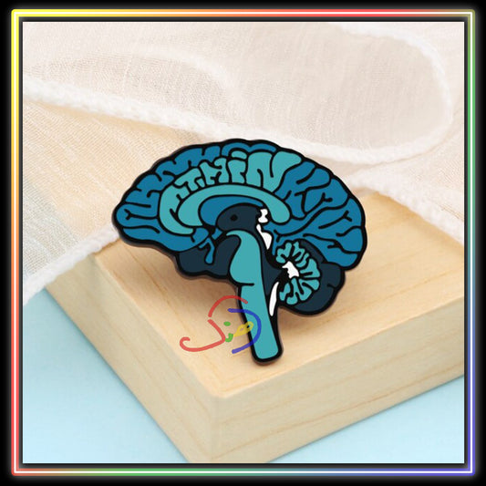 Human Brain Brooch (Think)