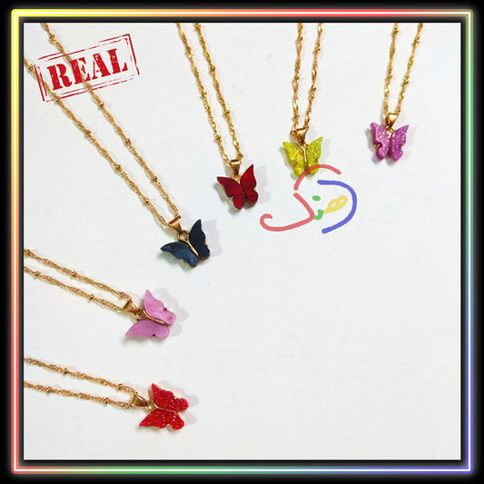 Cute Butterfly Pendant Chain