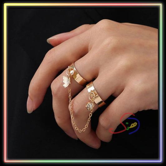 Butterfly Chained Rings
