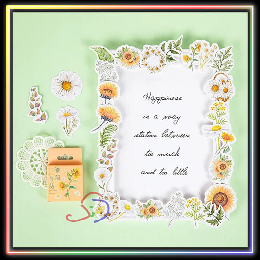 Yellow Floral Stickers