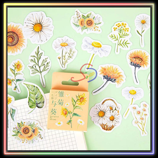 Yellow Floral Stickers