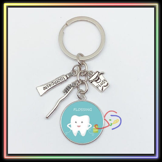 Dentist Keychain (Flossing)