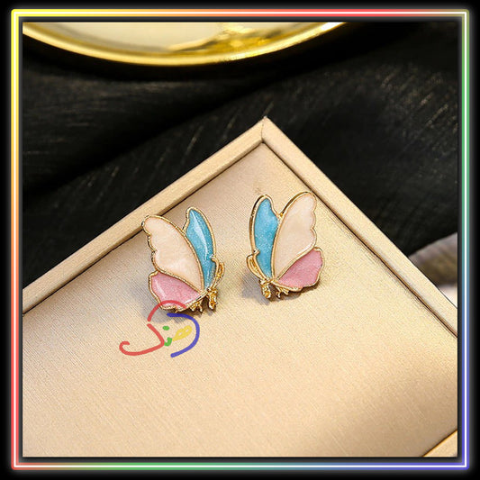 Enamel Butterfly Ear-studs