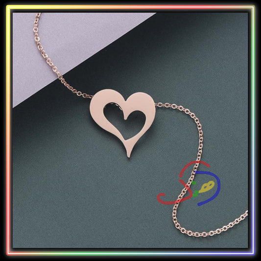 Metallic Heart Chain