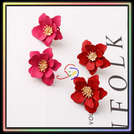 Korean Floral Ear-studs