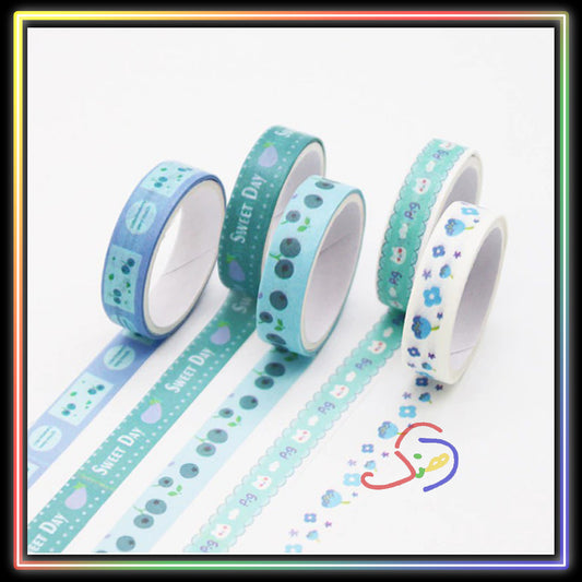 Retro Washi Tapes (Blues)