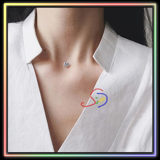 Rhinestone Necklace (Transparent)