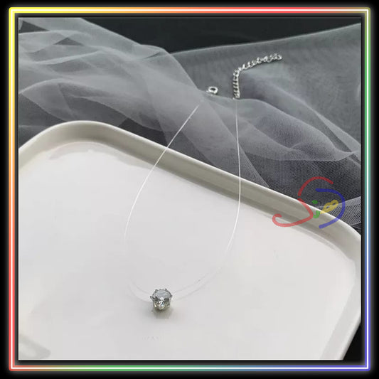 Rhinestone Necklace (Transparent)