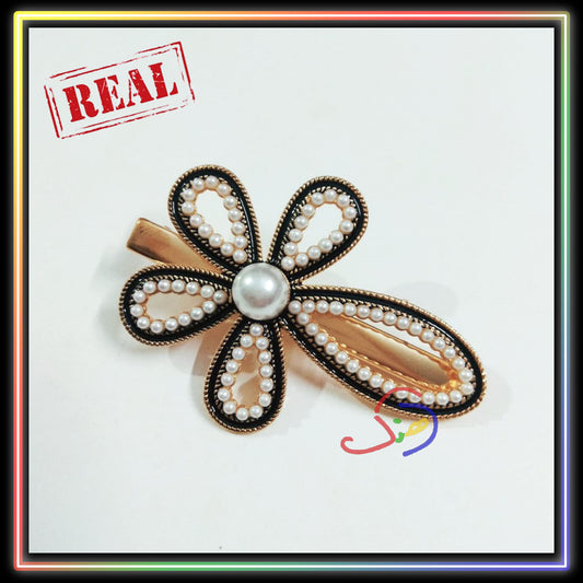 Pearly Hair Clip (Floral)