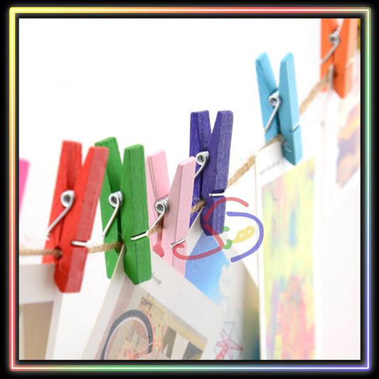 Mini Colorful Wooden Pegs