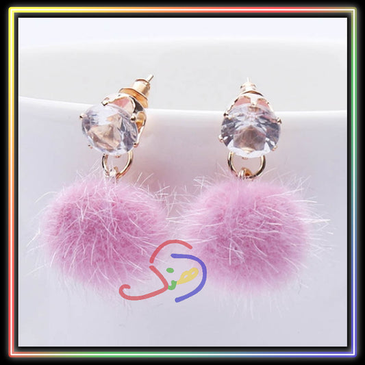 Pompom Earrings