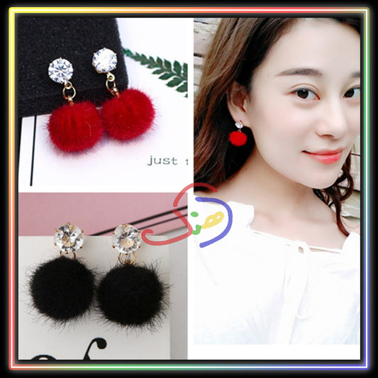 Pompom Earrings