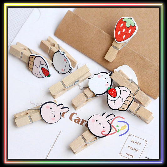 Cute Bunny Wooden Pegs