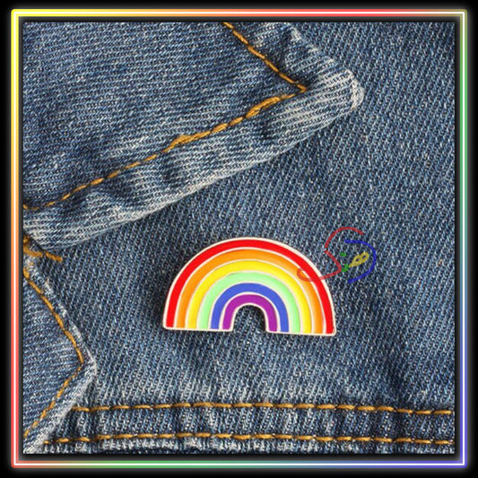 Rainbow Brooch Pin